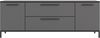 Lowboard >soul< in Basaltgrau - Metall schwarz matt - 180x66,1x40cm (BxHxT) Bild 3