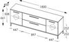 Lowboard >soul< in Basaltgrau - Metall schwarz matt - 180x66,1x40cm (BxHxT) Bild 5