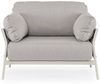Gartensessel Dispar aus Aluminium, modern gepolstert, beige Agate, abnehmbare Kissen Bild 2