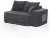 2-Sitzer Sofa H 65 x T 150 x B 95 cm aus Chenille in Schwarz, ohne Montage Bild 2