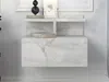 Vente-unique - AZELNO Bedside table Holz, Platte Weiß - B 35 cm x H 32 cm x L 39,4 cm Bild 3