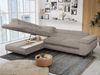 Ecksofa mit Bettfunktion, Modern Sofa, L-form, Einstellbare Kopfstützen, Bettkasten - PETER - Hellbraun Cord - Topper T25 - links Bild 3