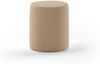 MOON Polsterhocker in Rund, 41,5 cm hoch, Bezug trendiger Boucle Stoff in Braun Bild 2