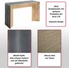 Konsolentisch HWC-L76, Telefontisch Beistelltisch Tisch, Industrial Massiv-Holz MVG, 80x120x40cm natur mit Metall-Optik Bild 2