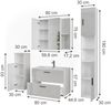 Badmöbel-Set Irma Weiß/Weiß Hochglanz 5 Teile Vicco Bild 2