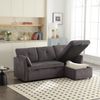 3-Sitzer Schlafsofa B 206 x T 108 x H 66 cm aus Cord mit Stauraum Bild 2