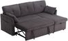 3-Sitzer Schlafsofa B 206 x T 108 x H 66 cm aus Cord mit Stauraum Bild 3