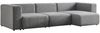 Sofa Suldal 3-Sitzer mit Longchair Textil Grau [en. casa] Bild 3