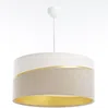 BPS Koncept 01A-018-30 Hängeleuchte SWING Velourss auf PVC-Basis weiß, creme, gold 1xE27 60W H:102 Ø30cm dimmbar Bild 3