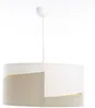 BPS Koncept 01A-018-30 Hängeleuchte SWING Velourss auf PVC-Basis weiß, creme, gold 1xE27 60W H:102 Ø30cm dimmbar Bild 2