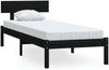vidaXL Massivholzbett ohne Matratze Schwarz 810111 Bild 2