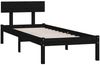 vidaXL Massivholzbett ohne Matratze Schwarz 810111 Bild 3