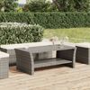 Couchtisch Sofatisch, Grau 100x50x40 cm Poly Rattan d242e Bild 2