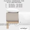 Schlafgut 'PURE BOXSPRING' Spannbettlaken, Jersey-Elasthan, Gummizug: rundum, (1 Stück), Bio-Baumwolle, für Matratzen bis 40 cm Höhe, Sand Mid, XL 180x200 cm - 200x220 cm Bild 3