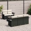 vidaXL Sofa Set mit Kissen 6 pcs Schwarz Poly-Rattan 3345237 Bild 3