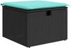 vidaXL 5-tlg. Garten-Sofagarnitur mit Kissen Schwarz Poly Rattan 3325263 Bild 5