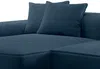 Vente-unique - ERYNEL Sofa SamtStoff Blau - B 156 cm x H 70 cm x L 305 cm Bild 5