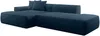 Vente-unique - ERYNEL Sofa SamtStoff Blau - B 156 cm x H 70 cm x L 305 cm Bild 4