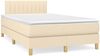 vidaXL Boxspringbett mit Matratze Creme 120x200 cm Stoff, Härtegrad: H2 [3140766] Bild 2