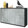 Vladon Sideboard Ben V3, Kommode mit 3 Türen und 2 Schubladen, Schwarz matt/Beton Oxid-Optik (117 x 74 x 36 cm) Bild 4