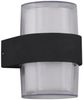 LED Außenwandleuchten 2er SET rund UP and DOWN Anthrazit 13x9cm Bild 5
