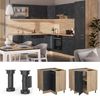 Eckunterschrank R-Line Schwarz Beton 75.6 cm ohne Arbeitsplatte Vicco Bild 2