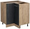 Eckunterschrank R-Line Schwarz Beton 75.6 cm ohne Arbeitsplatte Vicco Bild 5