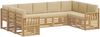 vidaXL Outdoor-Sofagarnitur 7 pcs Weiß und Beige 304 x 128,5 x 73 cm 3392498 Bild 2
