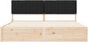 vidaXL Bettgestell mit gepolstertem Kopfteil Schwarz 200 x 200 cm 3398211 Bild 5