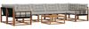 vidaXL Outdoor-Sofagarnitur mit Kissen 8 pcs Natürlich und Hellgrau 3369294 Bild 2