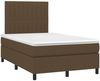 vidaXL Boxspringbett mit Matratze & LED Dunkelbraun 120x190 cm Stoff 3270214 Bild 3