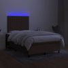 vidaXL Boxspringbett mit Matratze & LED Dunkelbraun 120x190 cm Stoff 3270214 Bild 4