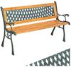 tectake Gartenbank Sitzbank Tamara 2-Sitzer aus Holz und Gusseisen 128x51x73cm, 2-Sitzer Bild 4