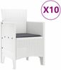 vidaXL Garten Essgruppe 11 pcs Weiß Poly Rattan und Aluminium 3378765 Bild 5