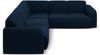 Micadoni Ecksofa Molino 5-Sitzer Boucle Baloo Dunkelblau Bild 2