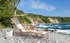 Sonnenliege weiß Liegestuhl klappbare Gartenliege Deckchair Strandstuhl Gartenmöbel Holz 10-303NF Bild 2