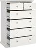 Dmora Kommode Gaetana, Mehrzweckkommode, Schlafzimmerkommode, Schrank mit Schubladen, 96x49 h139 cm, Weiß Bild 4