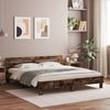 Doppelbett, Bettgestell Modernen mit Kopfteil und LED-Beleuchtung Räuchereiche 180 x 200 cm d1222e Bild 2
