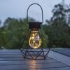LED Solar-Laterne ,Eddy', 5 Dew Drop LEDs, schwarz, warmweißes Licht, 15,5cm Bild 2