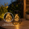 Star Trading Solar Laterne Eddy – LED Solar Dekoration zum Hängen oder Stellen, Gartenlaterne mit Dämmerungssensor, Warmweiß, Akku inklusive, Schwarz Bild 2