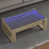 Couchtisch, Sofatisch mit Infinity-LED Sonoma-Eiche 90x53x30 cm Bild 2