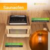 Artsauna® Cube Fasssauna Fjora L, Gartensauna für 6 Personen aus Fichte, 9 kW Saunaofen, LED-Beleuchtung, Zubehörset mit Sanduhr & Thermometer Bild 5