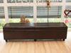 Aufbewahrungs-Truhe Kriens XXL, Leder + Kunstleder, 180x45x45cm ~ braun Bild 1