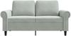 vidaXL 2-Sitzer-Sofa, Samt hellgrau, 152 x 77 x 80 cm Bild 4