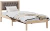 vidaXL Bettrahmen mit Kopfteil Taupe 75 x 190 cm Massives Kiefernholz 878232 Bild 3
