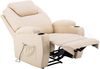 MCombo Elektrisch Relaxsessel Massagesessel Fernsehsessel 7061, mit Liegefunktion, mit Vibration Heizung, Kunstleder, Creme, 92 x 92 x 109 cm Bild 3