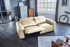 KAWOLA Sofa FINN 3-Sitzer mit Relaxfunktion Leder cremeweiß 80 x 107 x 210 cm Bild 2