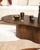 Maison ESTO Couchtisch oval organische Form Mango massiv Holz braun, Länge 130 cm Bild 3