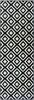 Kurzflor Teppich Raute Schwarz - 80 x 200 x 0,9 cm Bild 4