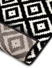 Kurzflor Teppich Raute Schwarz - 80 x 200 x 0,9 cm Bild 3